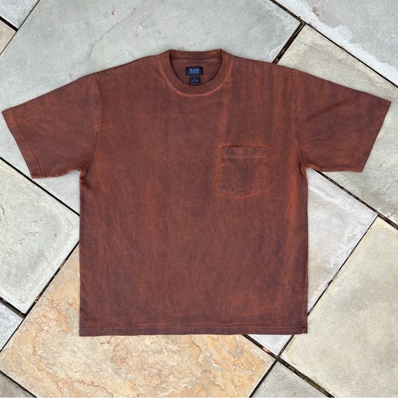 Vintage 90s Overdyed Brown Reworked Pocket T-Shirt - Picture 1 of 5